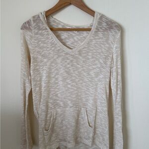 Volcom Cream V-Neck Sheer Hoodie